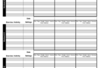 editable weekly workout planner off the job training log template