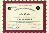 editable 11 firefighter certificate templates  free printable word pertaining fire department training outline template word