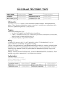 editable 29 free policies and procedures templates training policies and procedures template word