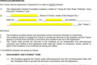 editable agreement between company and trainer  sample contracts training agreement between employer and employee template sample