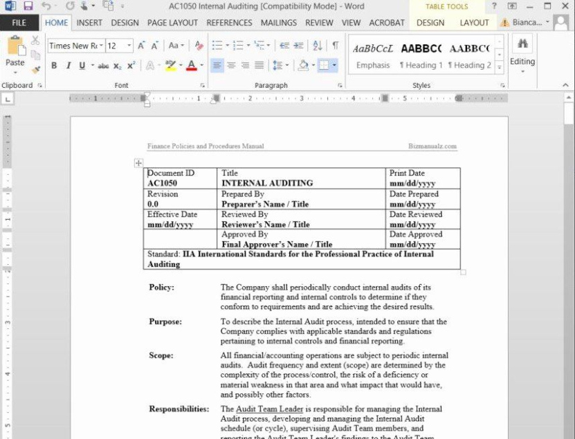 editable procedures template microsoft word elegant policy and procedure template microsoft wor… in 2020 training policies and procedures template