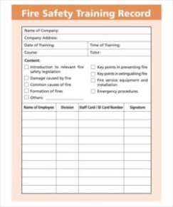 emergency drill report template 2  professional templates  professional templates safety training sign off template excel