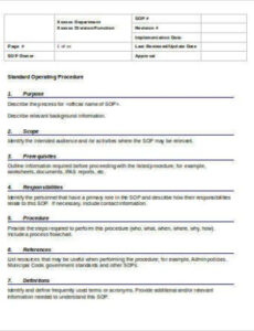 free basic standard operating procedure template  standard operating training standard operating procedure template pdf