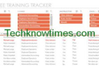 free employee training tracker template excel  microsoft office templates access employee training database template excel