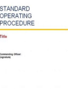 printable 30 editable standard operating procedures sops templates  besty training standard operating procedure template