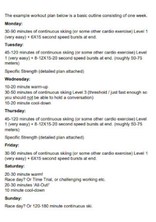 printable 40 sample workout plan templates in pdf  ms word 4 week training program template excel