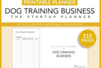 printable dog trainer contract  etsy dog training service agreement template example