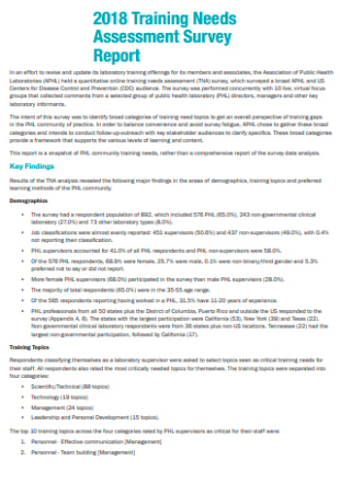 printable sample training needs assessment survey  8 in pdf safety training needs assessment template sample