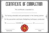 sample fire safety certificate 10 safety certificate templates for best fire department training outline template pdf