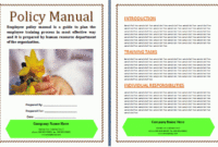 sample policies and procedures manual templates  8 free word excel  pdf employee training and development policy template sample