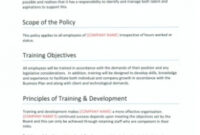 sample training  development policy for recruitment agencies awareness and training policy template example