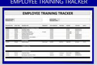 sample training tracker excel template new employee training program template pdf