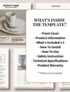 sample user manual template product instruction manual template user guide template installation manual training manual step by step user guide template pdf