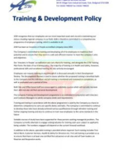 editable aswtraininganddevelopmentpolicy2016edition1  asw property training and development policy template example