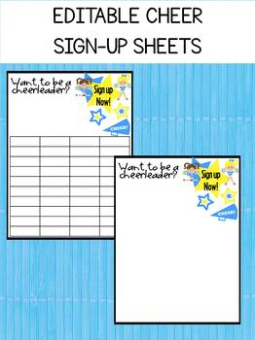 editable cheerleading sign up sheets cheerleaders by little lotus training sign up sheet template pdf