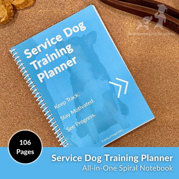 editable dog training planner service dog  etsy service dog training log template