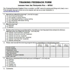 editable free training feedback form templates » template republic personal training feedback form template pdf