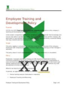 employee training and development policydocx  employee training and training and development policy template word