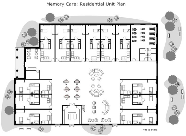 free example image residential nursing home unit plan  retirement house plans duplex floor plans care home training matrix template  sample