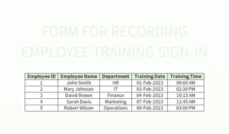 free free training record form templates for google sheets and microsoft excel  slidesdocs employee training sign in sheet template excel