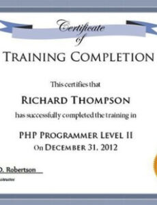 free training completion certificate templates free training completion certifica…  certificate acknowledgement of training completion template example