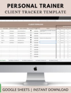 printable client tracker spreadsheet client management google sheets  etsy personal training client profile template word