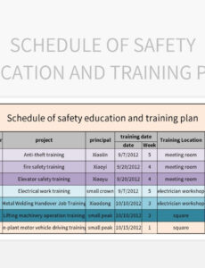 safety training plan template excel  prntblconcejomunicipaldechinugovco health and safety training matrix template