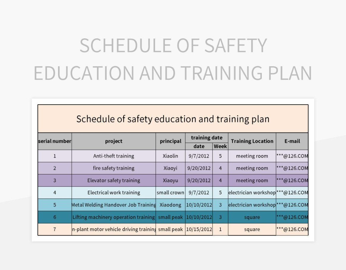 safety training plan template excel  prntblconcejomunicipaldechinugovco health and safety training matrix template