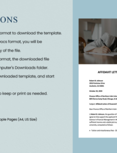 Blank Affidavit Of Financial Support  Template Excel Sample