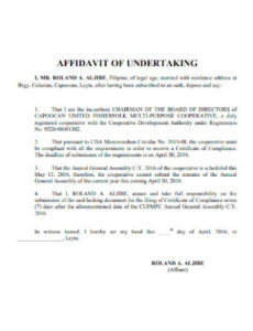 Free  Affidavit Of Explanation Pnp Template Doc