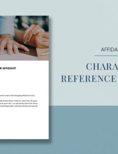 Free Blank Affidavit Of Good Moral Character Template  Sample