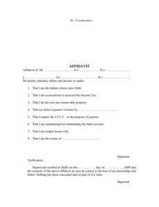 Free Custom Affidavit Of Beneficiary Template Excel Sample