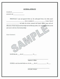 Free Printable Affidavit Of Marriage For Immigration Template  Sample