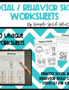 free social skills  behavior skill practice worksheets for autismspecial education behavior skills training template doc