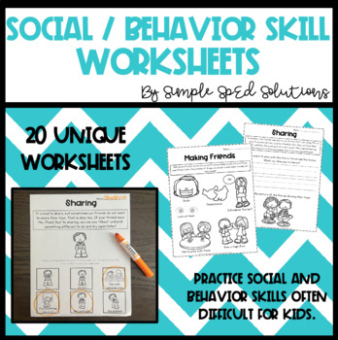 free social skills  behavior skill practice worksheets for autismspecial education behavior skills training template doc