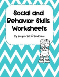 printable social skills  behavior skill practice worksheets for autismspecial education behavior skills training template word