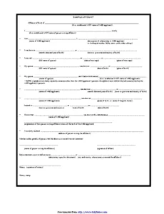 Affidavit Of Birth Template