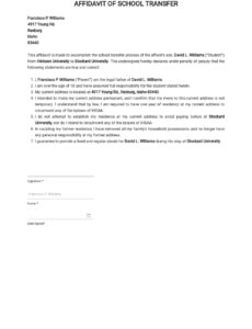 Custom Affidavit Of Unemployment Template