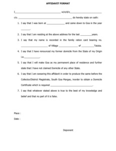 Custom Joint Affidavit Of One And The Same Person Template Excel Sample