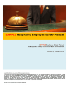 editable fillable online sample hospitality employee safety manual fax email hospitality training manual template