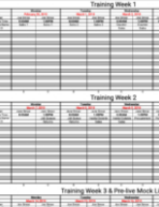 editable free training schedule with mock live template google sheets  sheetsiq safety training calendar template word