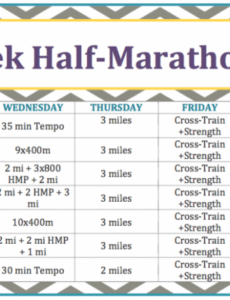 free 6 week half marathon planthink i might try this! 6 week workout plan weekly workout plans half marathon training template example