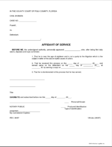 Free  Affidavit Of Complaint Template Word