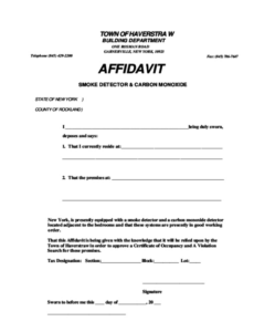 Free  Affidavit Of Facts Template