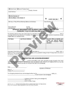 Free  Affidavit Of Publication Template Pdf Sample