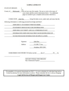 Free Custom Joint Affidavit Of Life Partnership Template Pdf Sample