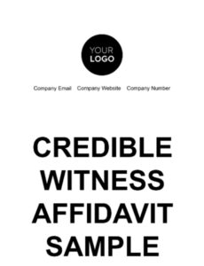 Free Editable Affidavit Of Eligibility Template Word