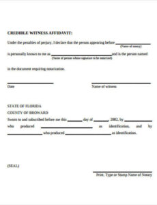 Free Editable Expert Witness Affidavit Template