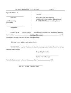 Free  Expert Witness Affidavit Template Pdf Sample