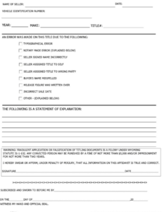 Printable Affidavit Of Facts Template Doc Sample